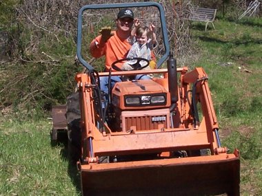 John, Vincent & Kubota tractor